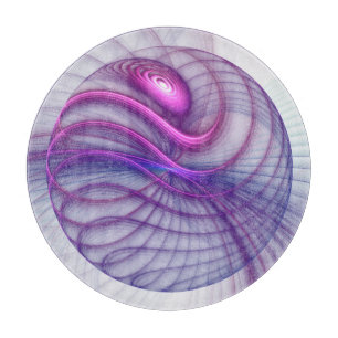 Tabla De Cortar Hermoso Swing Moderno Resumen Arte Fractal Rosa