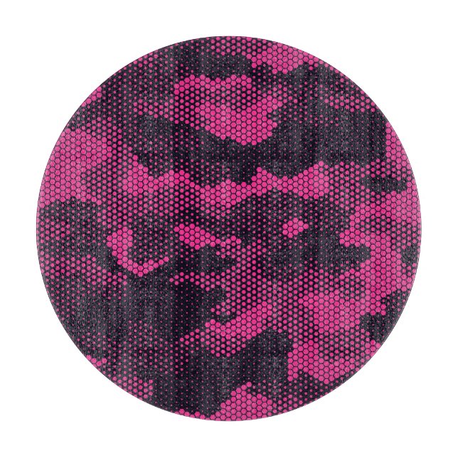 Tabla De Cortar Hexagonal de camuflaje, fondo de textura militar (Anverso)