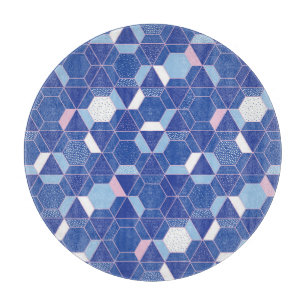 Tabla De Cortar Hexagones, triángulos: patrón abstracto geométrico