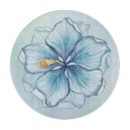 Tabla De Cortar Hibiscus & lace TURQUOISE