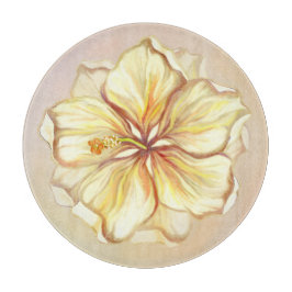 Tabla De Cortar Hibiscus & lace YELLOW