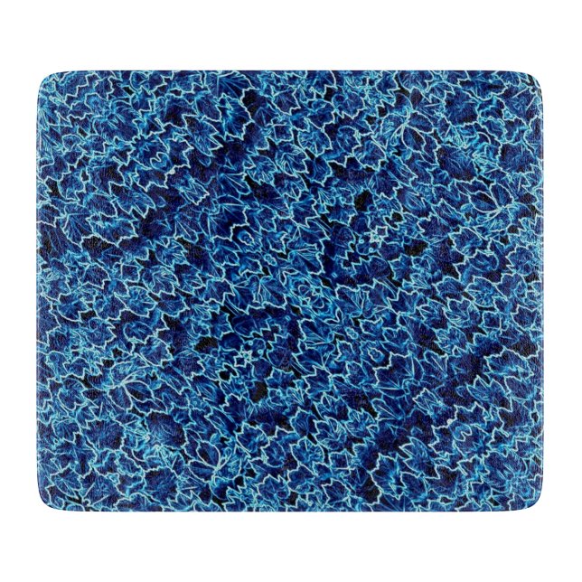 Tabla De Cortar Hiedra Azul Escarchada Fresca (Anverso)