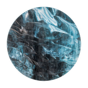Tabla De Cortar Hielo Azul Abstracto En Cueva De Hielo