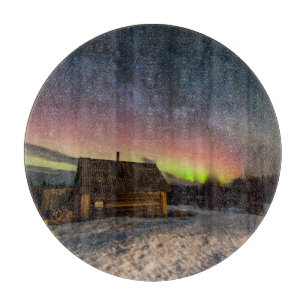 Tabla De Cortar Hielo y nieve Aurora Polaris Murmansk, Islandia