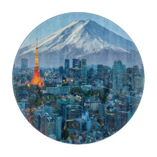Tabla De Cortar Hielo y nieve   Línea Skyline Mt. Fuji y Tokio