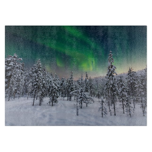 Tabla De Cortar Hielo y nieve | Paisaje invernal, Finlandia (Anverso)