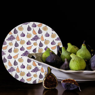 Tabla De Cortar Higos y uvas, alimentos púrpura
