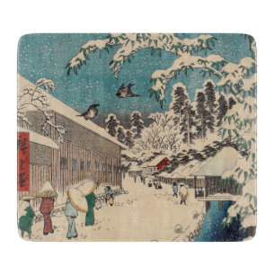 Tabla De Cortar Hiroshige paisaje invernal de japón