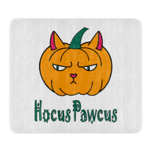 Tabla De Cortar Hocucus pawcus Halloween calabaza ginger cat magia