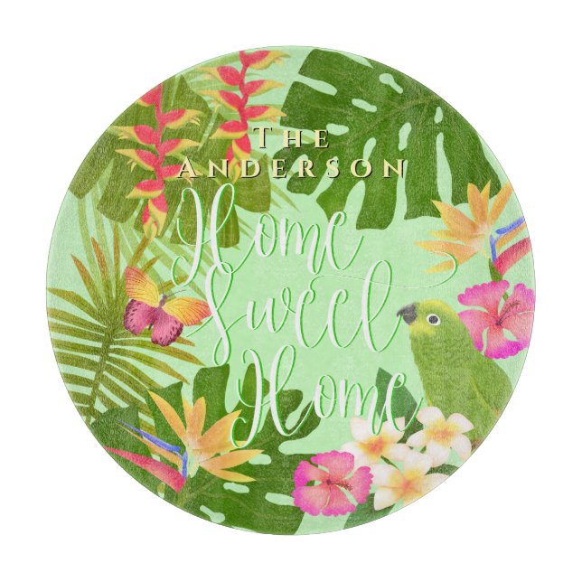 Tabla De Cortar Hogar dulce del paraíso tropical (Anverso)