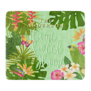 Tabla De Cortar Hogar dulce del paraíso tropical