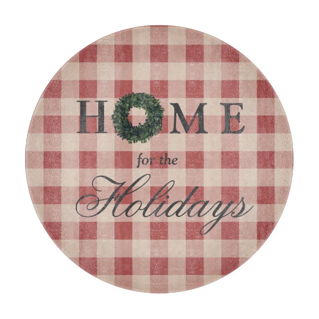 Tabla De Cortar "Hogar Para Las Vacaciones" Vacaciones Rojas Jugad (Anverso)