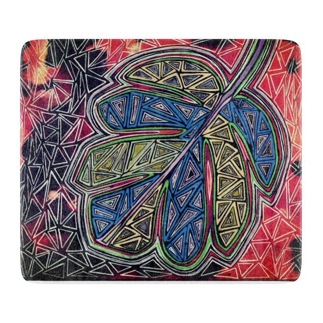 Tabla De Cortar Hoja estampada (Anverso)