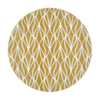 Tabla De Cortar Hojas Art Deco, patrón clásico sin costuras.