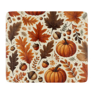 Tabla De Cortar hojas/calabazas/bellotas clásicas Otoño