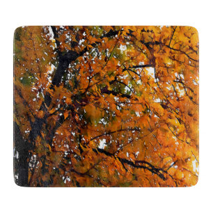 Tabla De Cortar Hojas de Amber en otoño