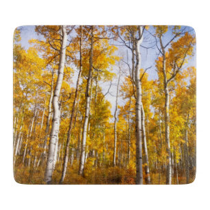 Tabla De Cortar Hojas de caída amarilla de la ranura del abrigo