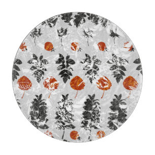 Tabla De Cortar Hojas de impresión: patrón simétrico sin costuras.