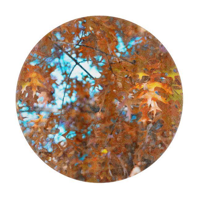 Tabla De Cortar Hojas de otoño (Anverso)