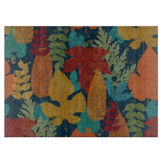 Tabla De Cortar Hojas de otoño (Anverso)