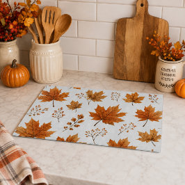 Tabla De Cortar Hojas de Otoño Charcutería de Acción de Gracias