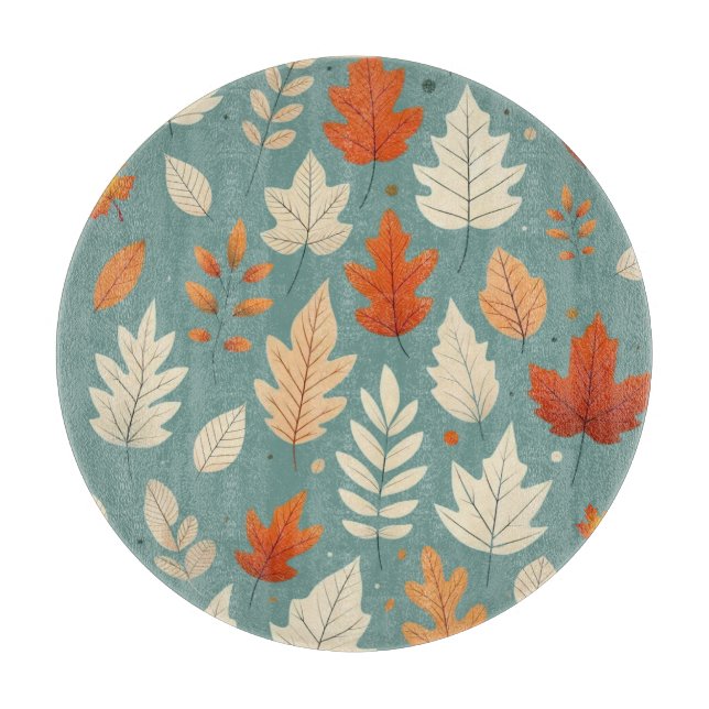 Tabla De Cortar Hojas de otoño/otoño (Anverso)