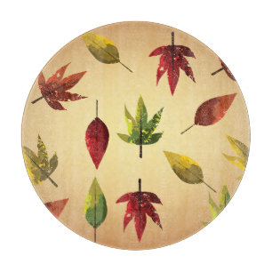 Tabla De Cortar Hojas de otoño pictóricas