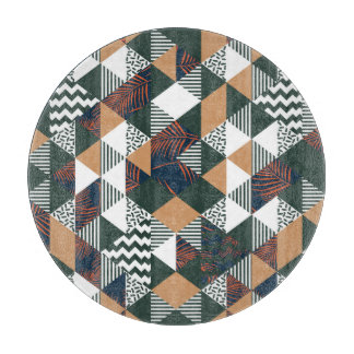 Tabla De Cortar Hojas de palma geométricas, patrón de moda