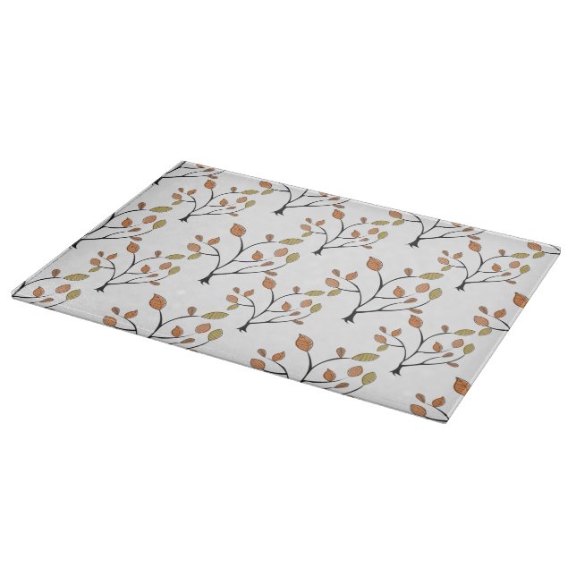 Tabla De Cortar Hojas elegantes (Borde)