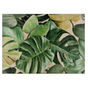 Tabla De Cortar Hojas florales/hawaianas/tropicales