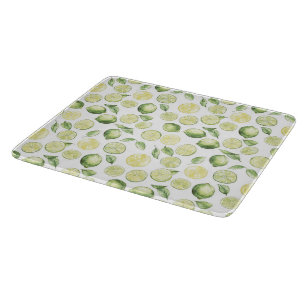 Tabla De Cortar Hojas Frutas Limas Verdes