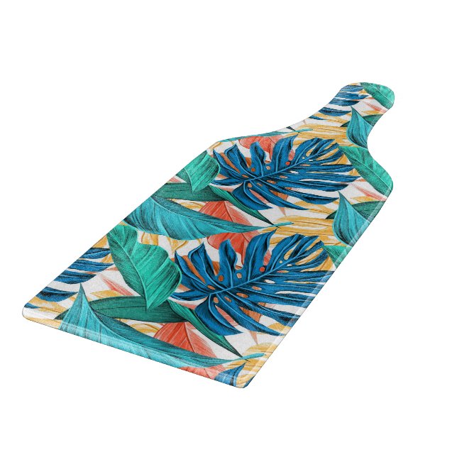 Tabla de cortar hojas tropicales (Borde)