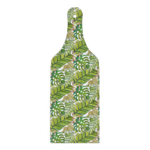 Tabla De Cortar Hojas tropicales cortas en acuarela