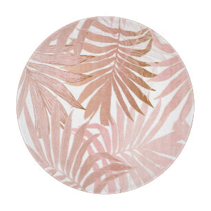 Tabla De Cortar Hojas tropicales: patrón gradiente brillante.