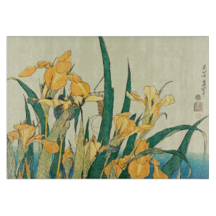 Tabla De Cortar Hokusai Saltamontes Iris Impresión Vintage: Japoné