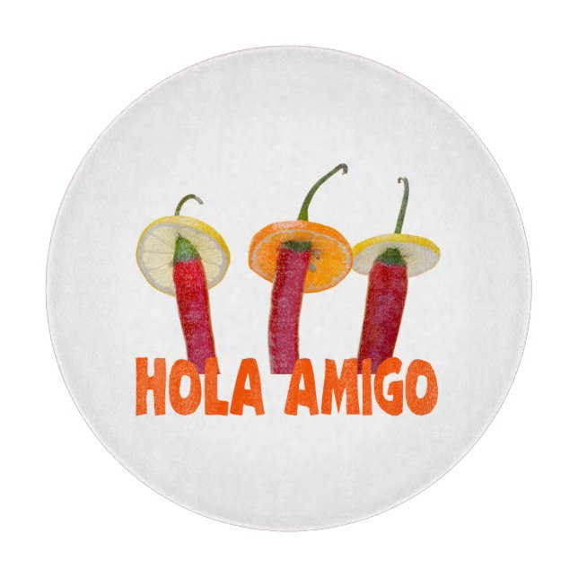 Tabla De Cortar Hola Amigo (Anverso)