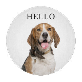 Tabla De Cortar Hola Beagle Dog Portrait Personalizado Foto