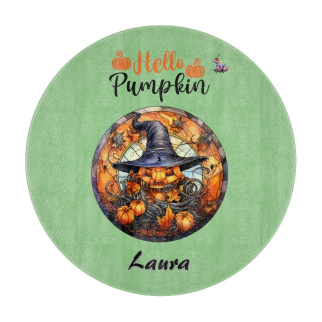 Tabla De Cortar Hola Scary Hallowe'en Pumpkin (Anverso)