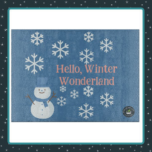 Tabla De Cortar Hola, Winter Wonderland Decorative Glass