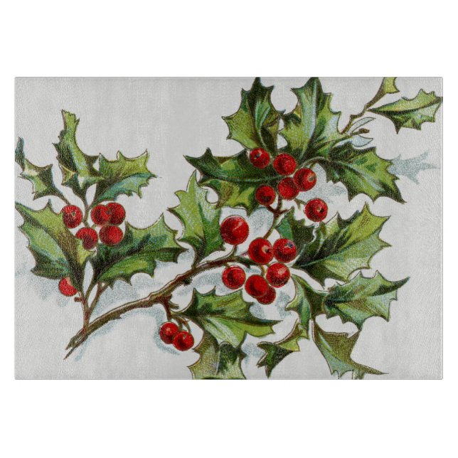 Tabla De Cortar Holly Berries 001 (Anverso)