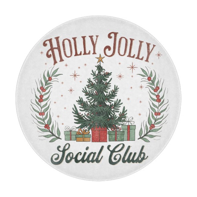 Tabla De Cortar Holly Jolly Social Club (Anverso)