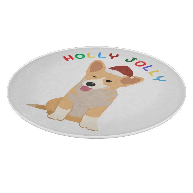 Tabla De Cortar Holly Jolly Welsh Corgi Chopping Board (Borde)