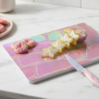 Tabla De Cortar Holographic pink y2k aesthetic metallic cyber chic