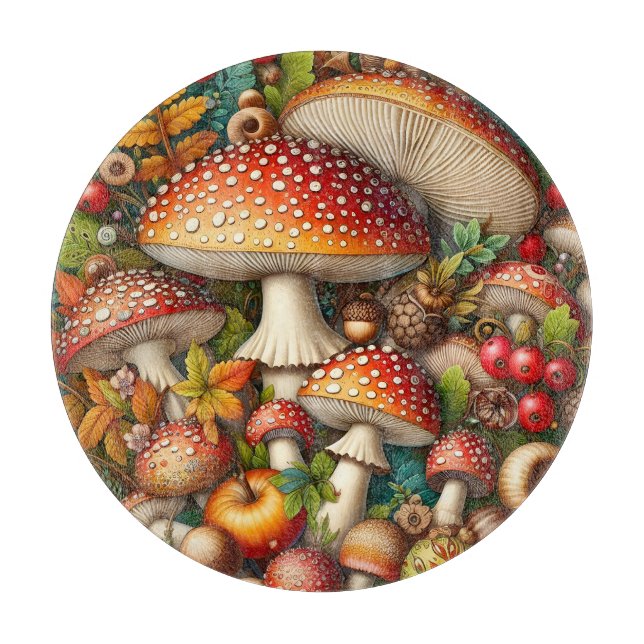 Tabla de cortar hongos de otoño (Anverso)