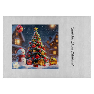 Tabla De Cortar "Hora de broche de Navidades"