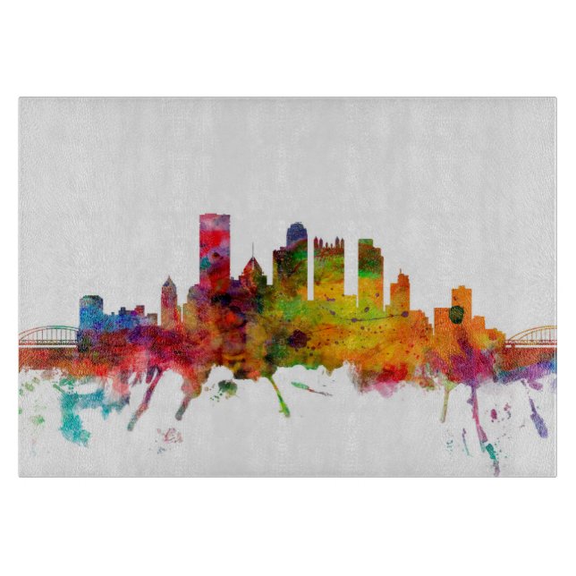 Tabla De Cortar Horizonte de Pittsburgh Pennsylvania (Anverso)