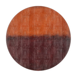Tabla De Cortar Horizonte Naranja Quemado Abstracto