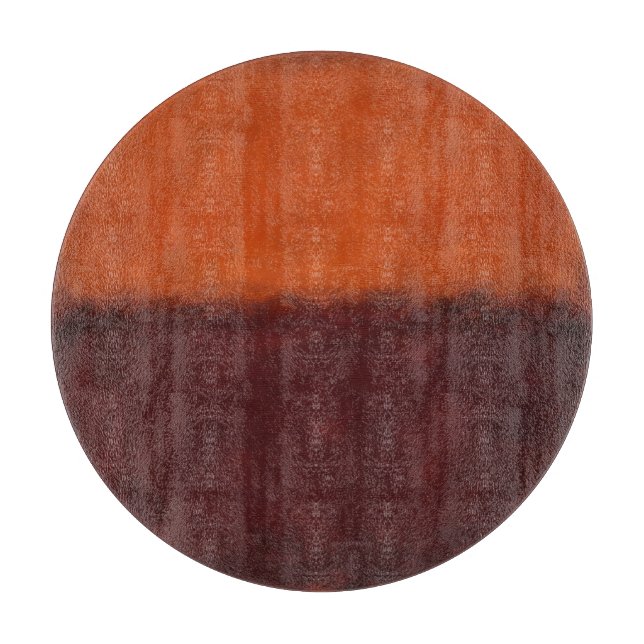 Tabla De Cortar Horizonte Naranja Quemado Abstracto (Anverso)