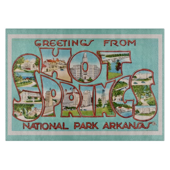 Tabla De Cortar Hot Springs Arkansas  (Anverso)