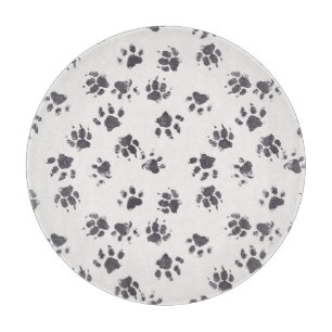 Tabla De Cortar Huellas de trazo: Perro Monocromo sin soldadura.